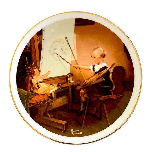 Limited Edition Norman Rockwell Collector Series Plate “Artist Daughter” - Picture 1 of 12